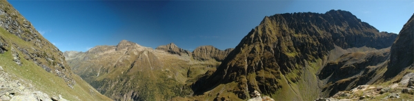 Panoramaaufnahme oberhalb der Preintalerhütte
