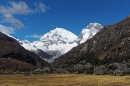 Blick zum Huscarán dem höchsten Berg Perus